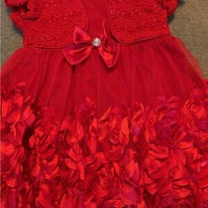 Elegant Red Kids Dress